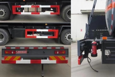 國六東風(fēng)天錦小三軸8類腐蝕性物品罐式運(yùn)輸車側(cè)防護(hù)和后防護(hù)圖片 國六東風(fēng)天錦小三軸8類腐蝕性物品罐式運(yùn)輸車側(cè)防護(hù)和后防護(hù)圖片