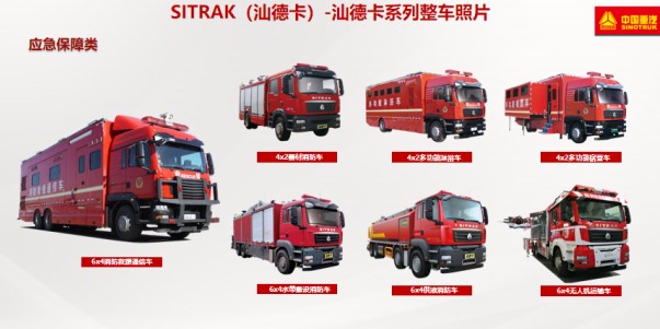 國(guó)六重汽汕德卡消防車(chē)整車(chē)圖片 國(guó)六重汽汕德卡消防車(chē)整車(chē)圖片